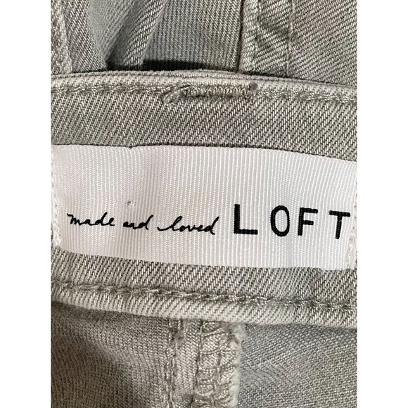 Loft Womens Olive Green High-Rise Curvy Skinny Crop Jeans Size 29/8 - Picture 8 of 11